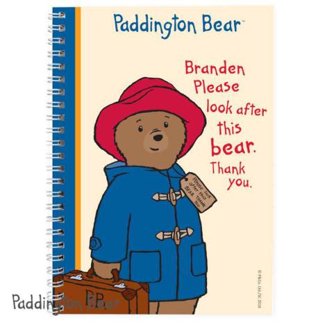 Personalised A5 Paddington Bear Look After Me Notebook £7.99